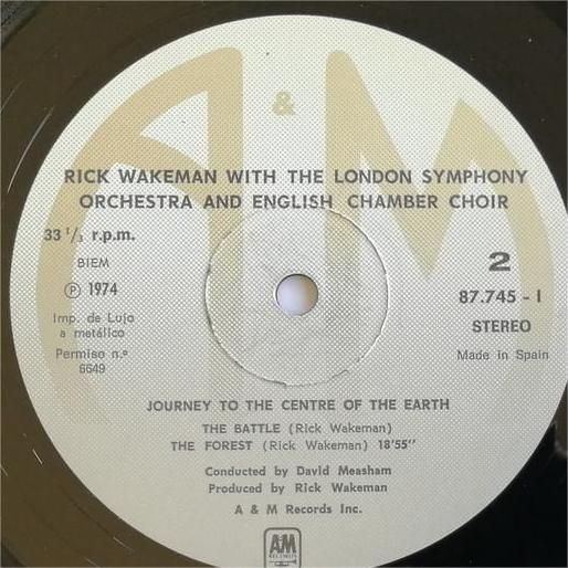 Rick Wakeman - Journey To The Centre Of The Earth - Vinilo | A&M Records (87.745-I) - 4 Rick Wakeman - Journey To The Centre Of The Earth - Vinilo | A&M Records (87.745-I) - 4