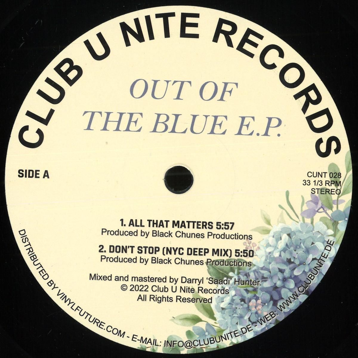 Black Chunes Productions  &  Manhattan Project - Out Of The Blue E.P. | Club U Nite (CUNT028)