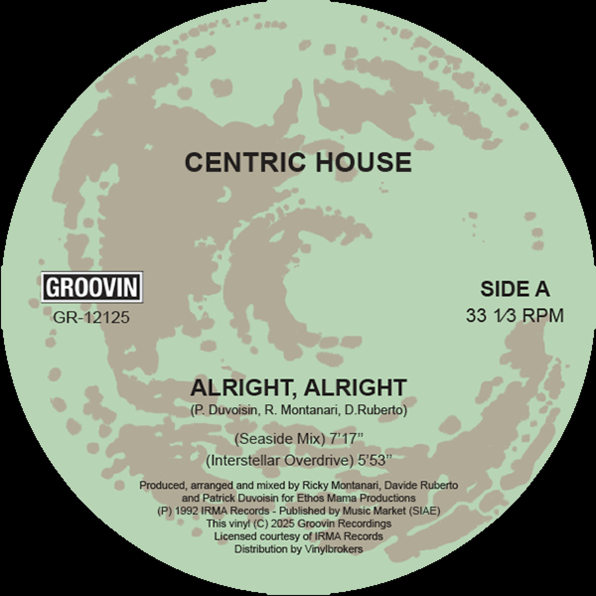 CENTRIC HOUSE - Alright, Alright | Groovin Recordings (GR-12125)