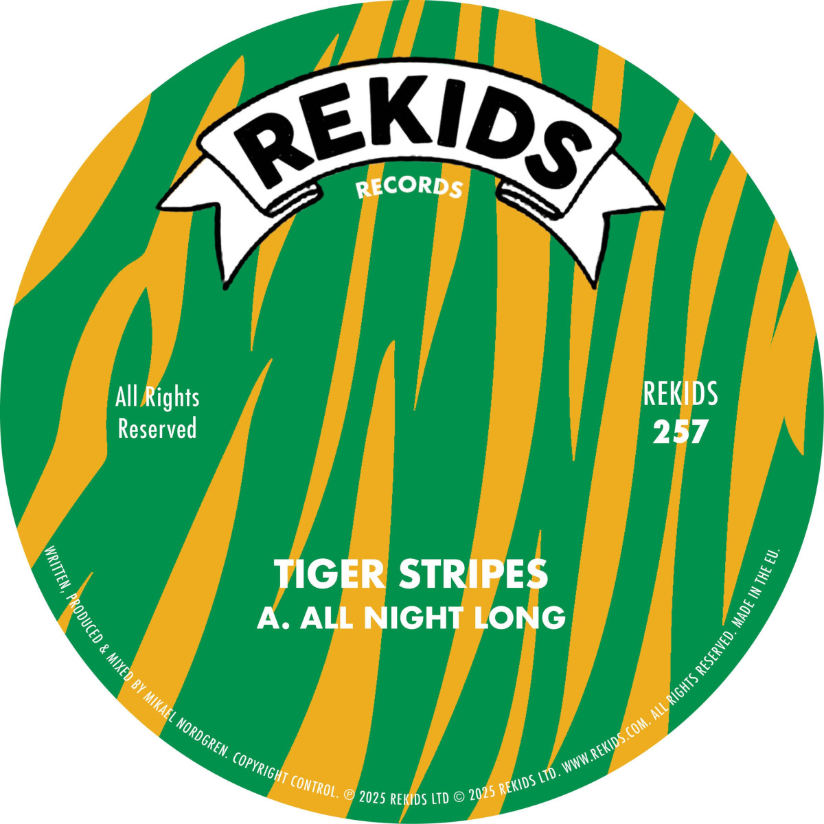 Tiger Stripes - All Night Long | Rekids (REKIDS257) - main