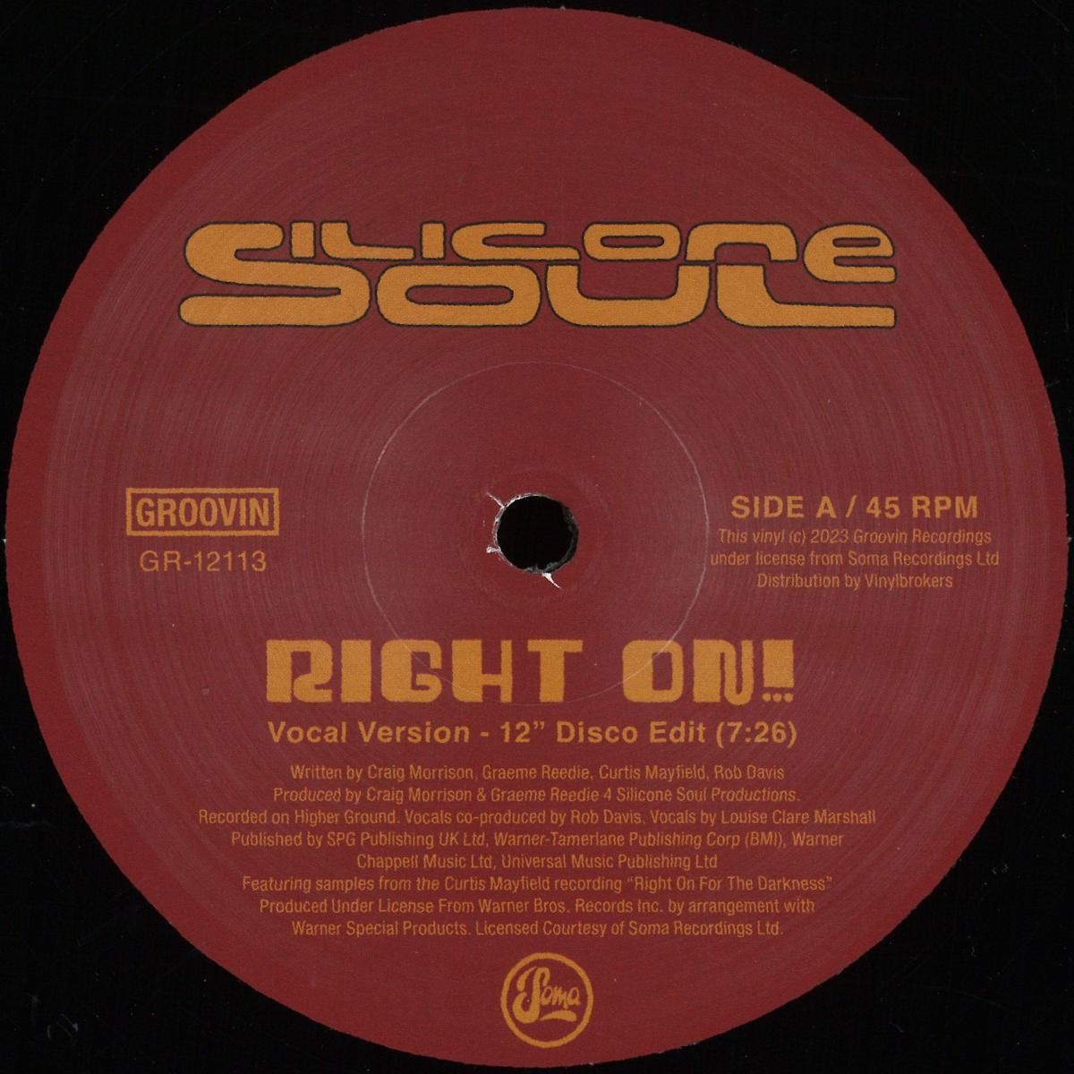 SILICONE SOUL - RIGHT ON! | Groovin Recordings (GR-12113)
