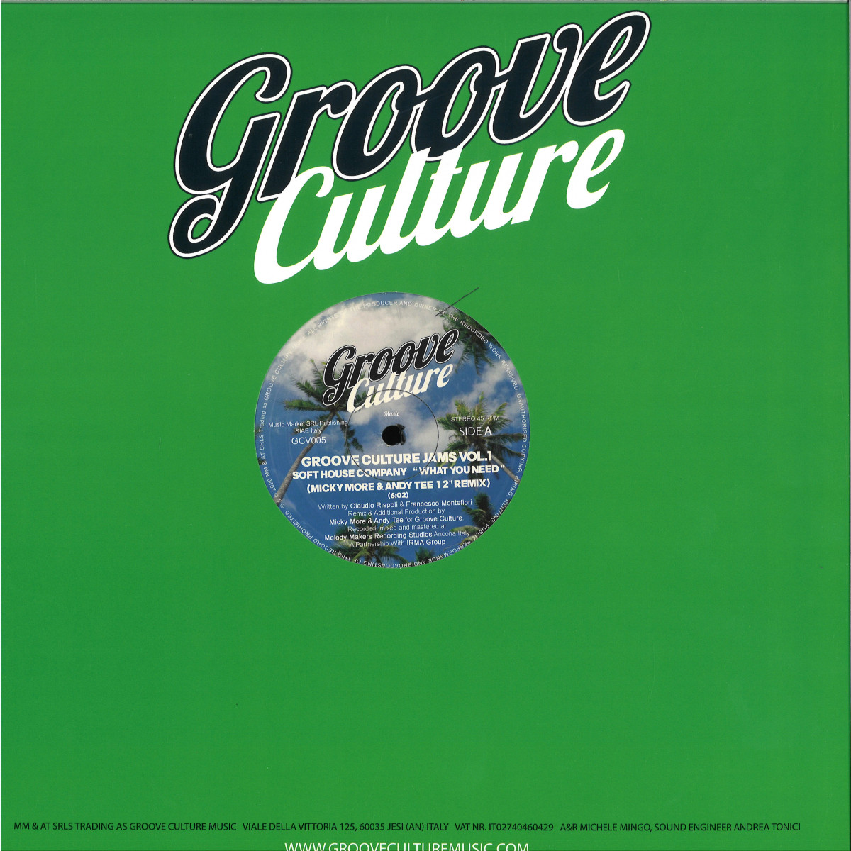 Soft House Company  &  Micky More  &  Andy Tee - Groove Culture Jams Vol.1 | Groove Culture Music (GCV005)