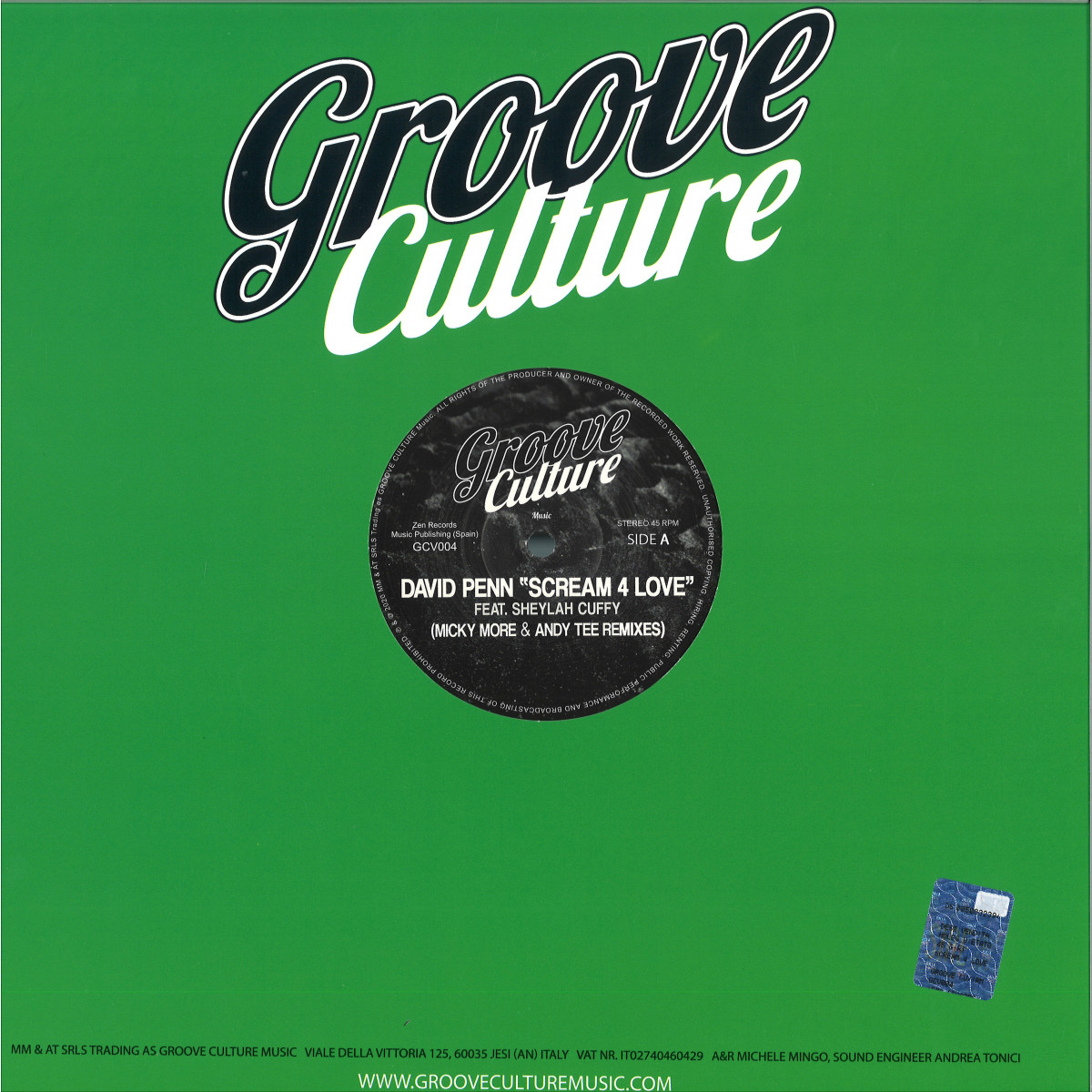 David Penn  &  Sheylah Cuffy - Scream 4 Love (Micky More & Andy Tee Remixes) | Groove Culture Music (GCV004)