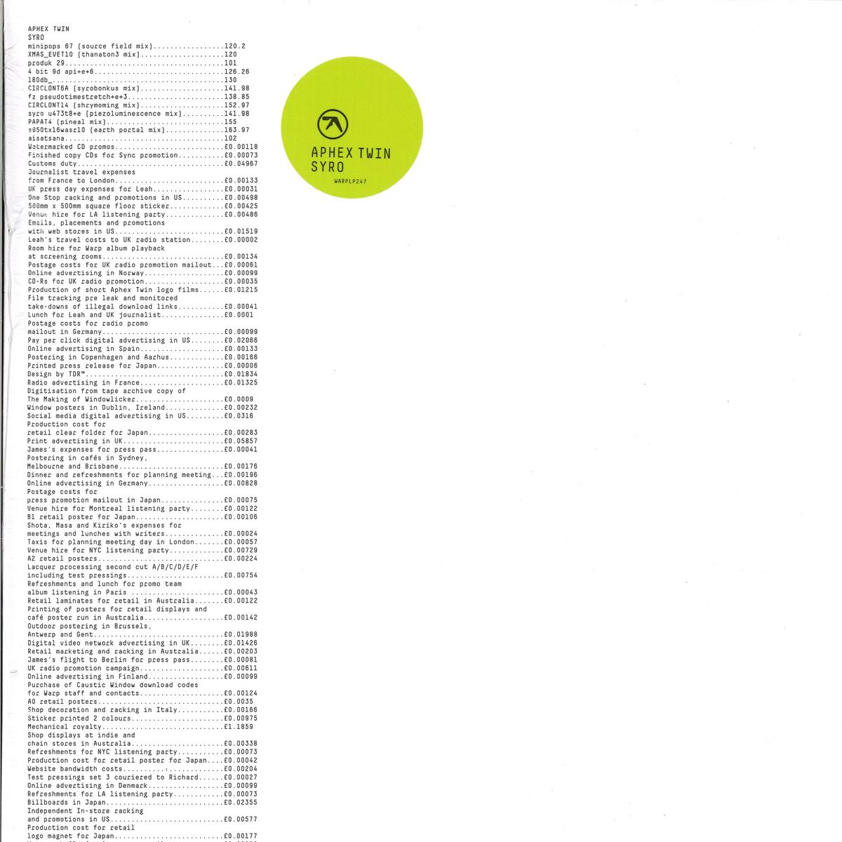 Aphex Twin - Syro LP 3x12" | WARP (WARPLP247 3X12") Aphex Twin - Syro LP 3x12" | WARP (WARPLP247 3X12")