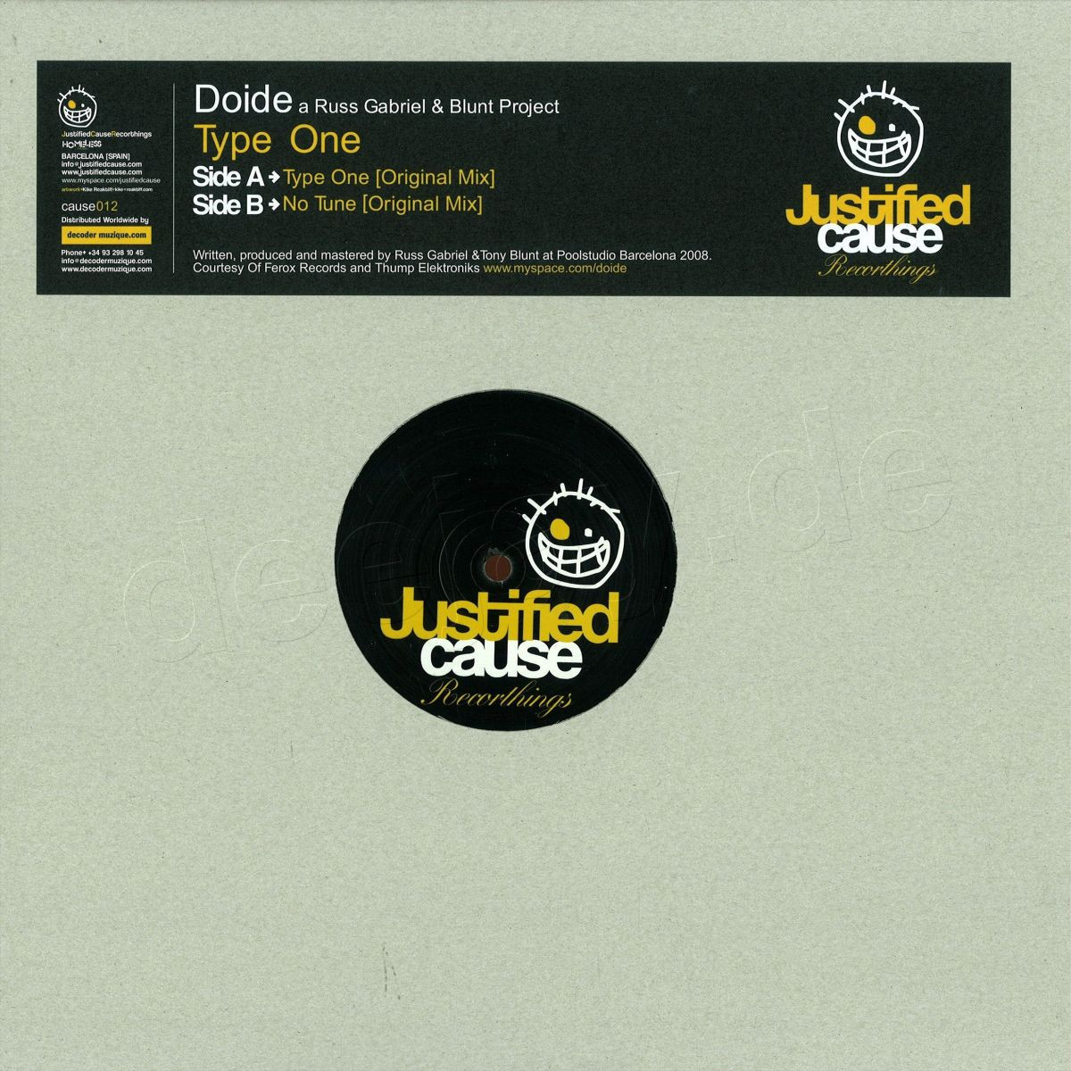 Doide (aka Russ Gabriel & Blun - Type One | Justified Cause (CAUSE012) - main Doide (aka Russ Gabriel & Blun - Type One | Justified Cause (CAUSE012) - main