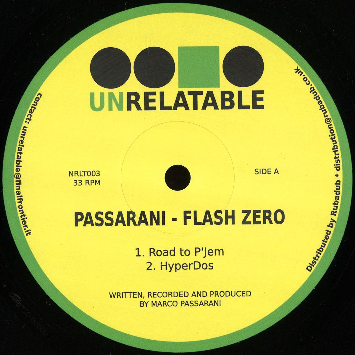 Passarani - Flash Zero | Unrelatable (NRLT003)