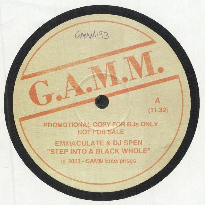 Emmaculate - STEP INTO A BLACK WHOLE | GAMM Recordings (GAMM193) - main Emmaculate - STEP INTO A BLACK WHOLE | GAMM Recordings (GAMM193) - main