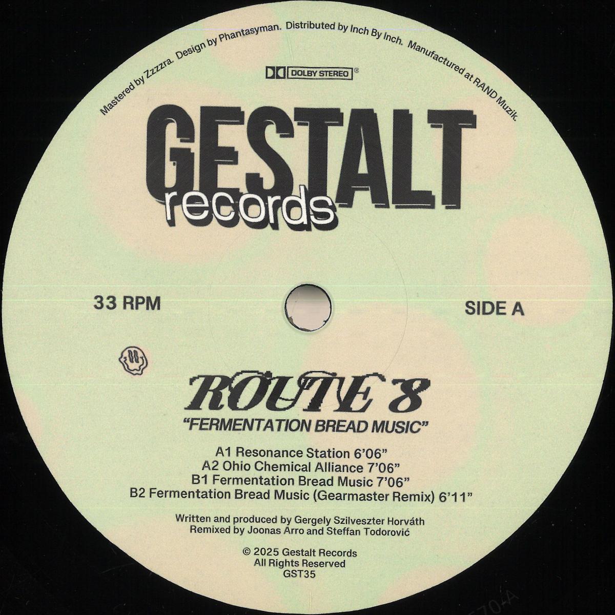Route 8 - Fermentation Bread Music | Gestalt Records (GST35) - main