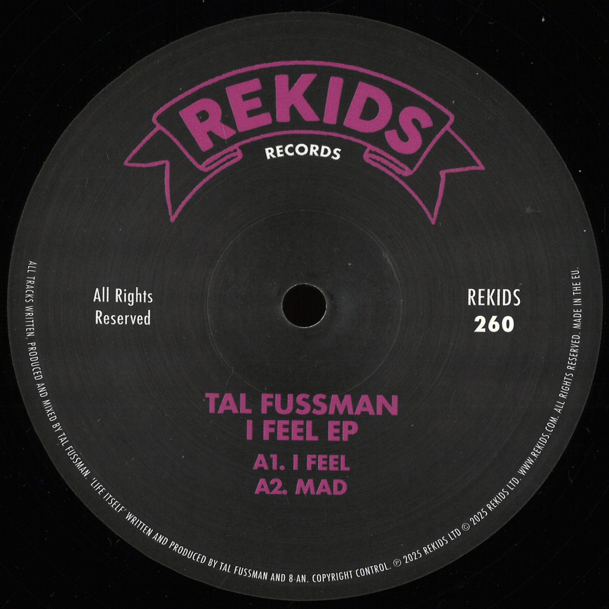 Tal Fussman - I Feel EP | Rekids (REKIDS260) - main