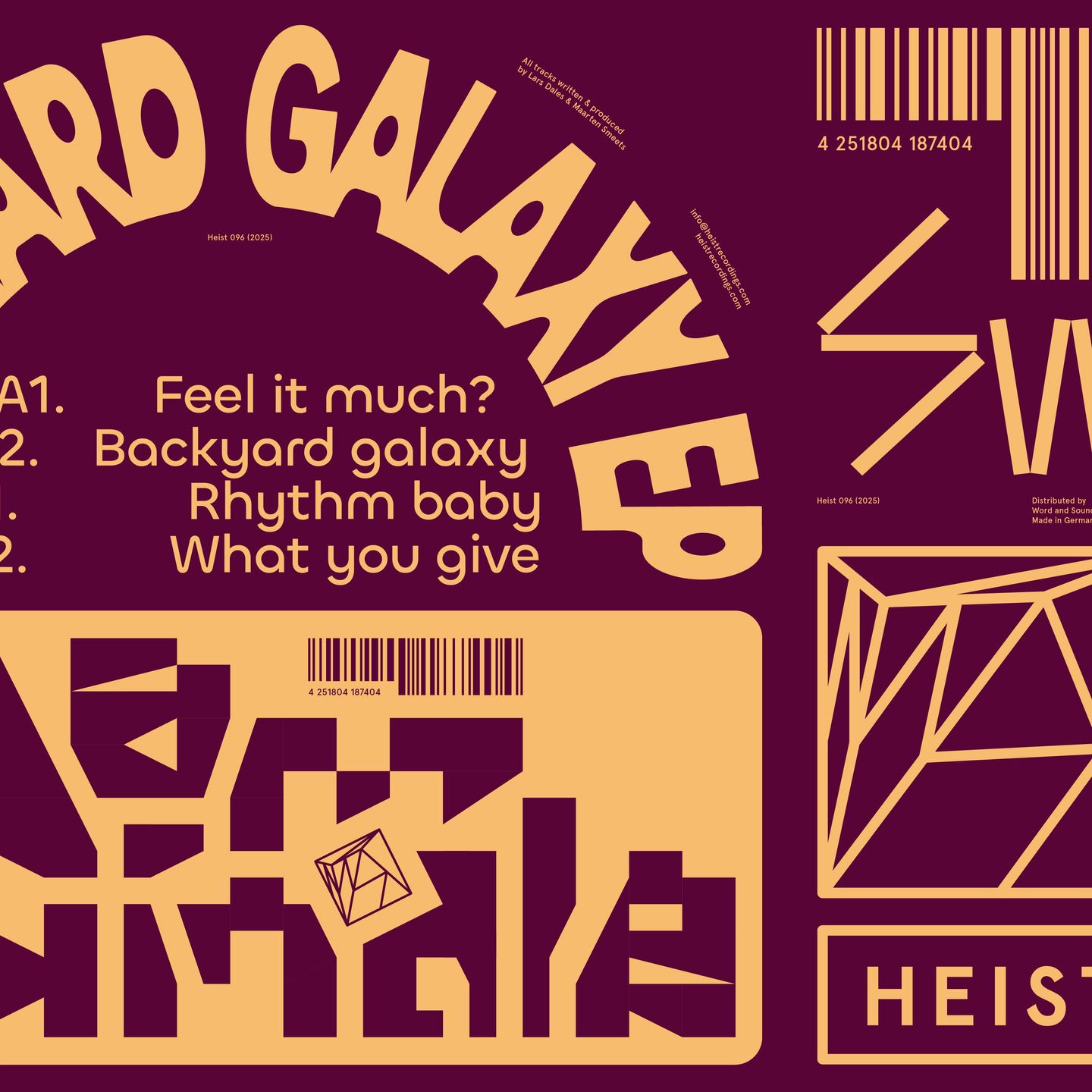 Dam Swindle - Backyard galaxy EP | Heist Recordings (HEIST096) - main