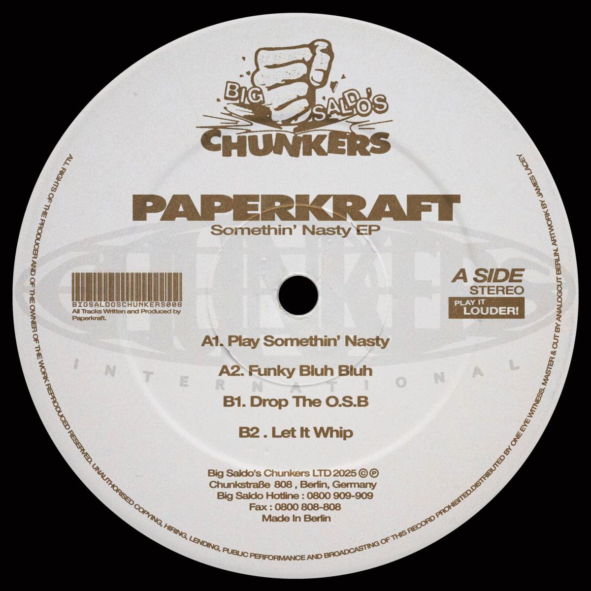 Paperkraft - Play Somethin’ Nasty EP | Big Saldo's Chunkers (BSC008) - main