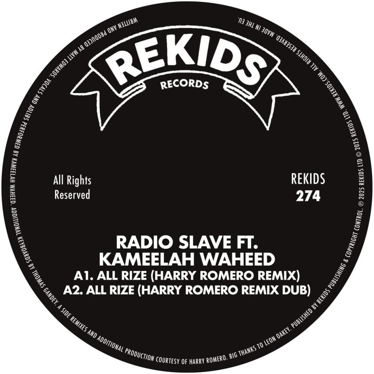 Radio Slave - All Rize (Remixes) | Rekids (REKIDS274) - main Radio Slave - All Rize (Remixes) | Rekids (REKIDS274) - main
