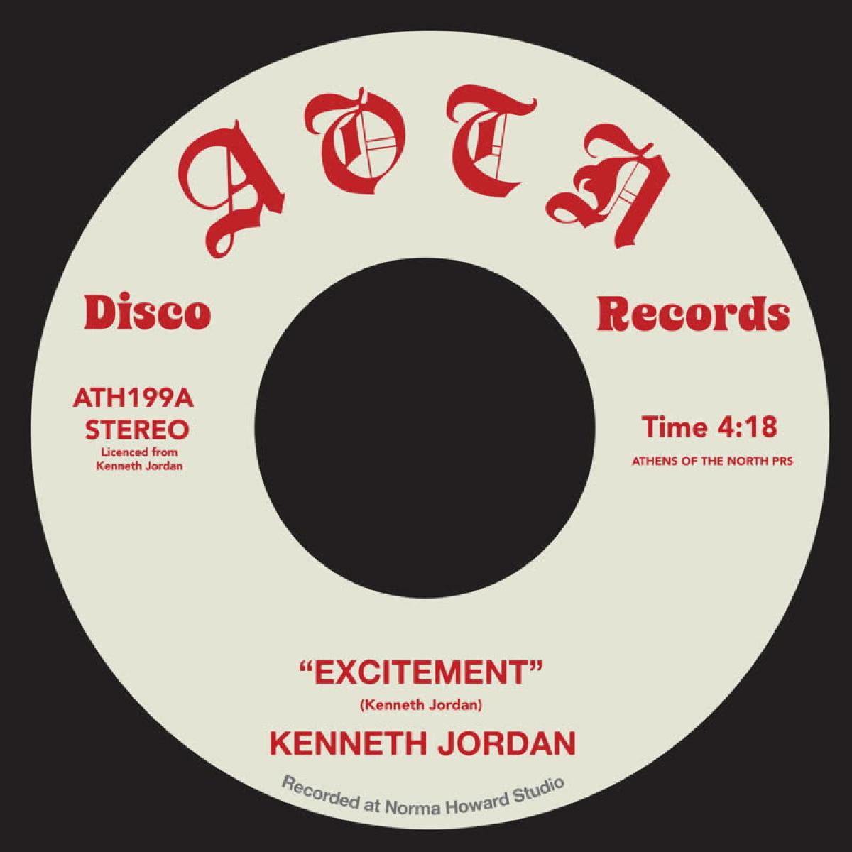 Kenneth Jordan - Excitement (7") | Athens Of The North (ATH199) - main