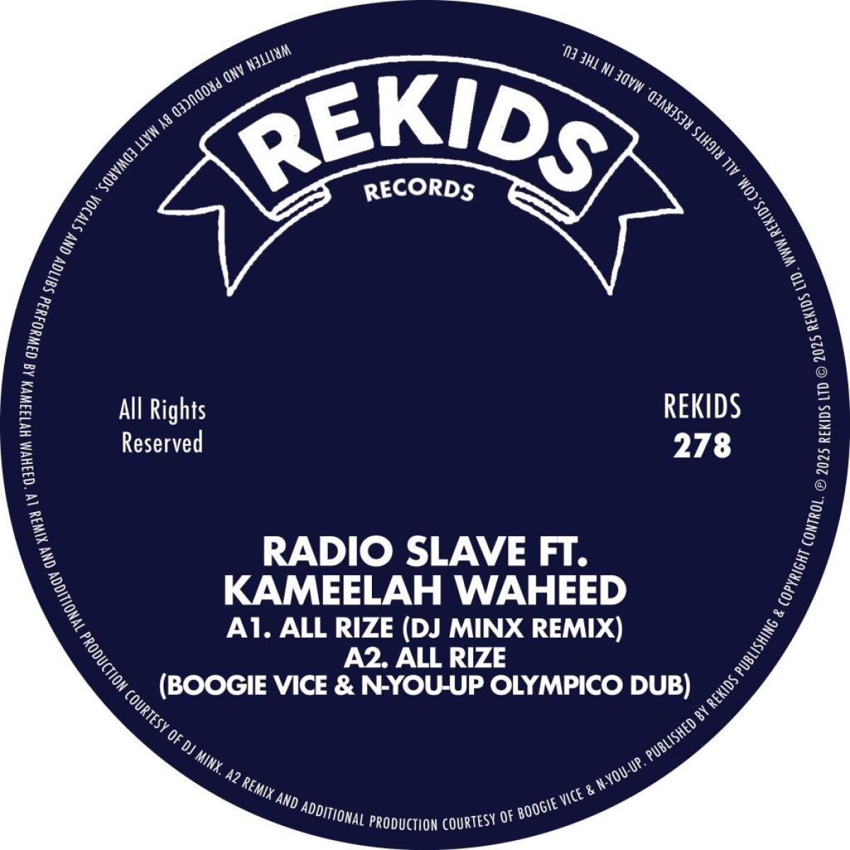 Radio Slave - All Rize (Remixes II) | Rekids (REKIDS278) - main Radio Slave - All Rize (Remixes II) | Rekids (REKIDS278) - main