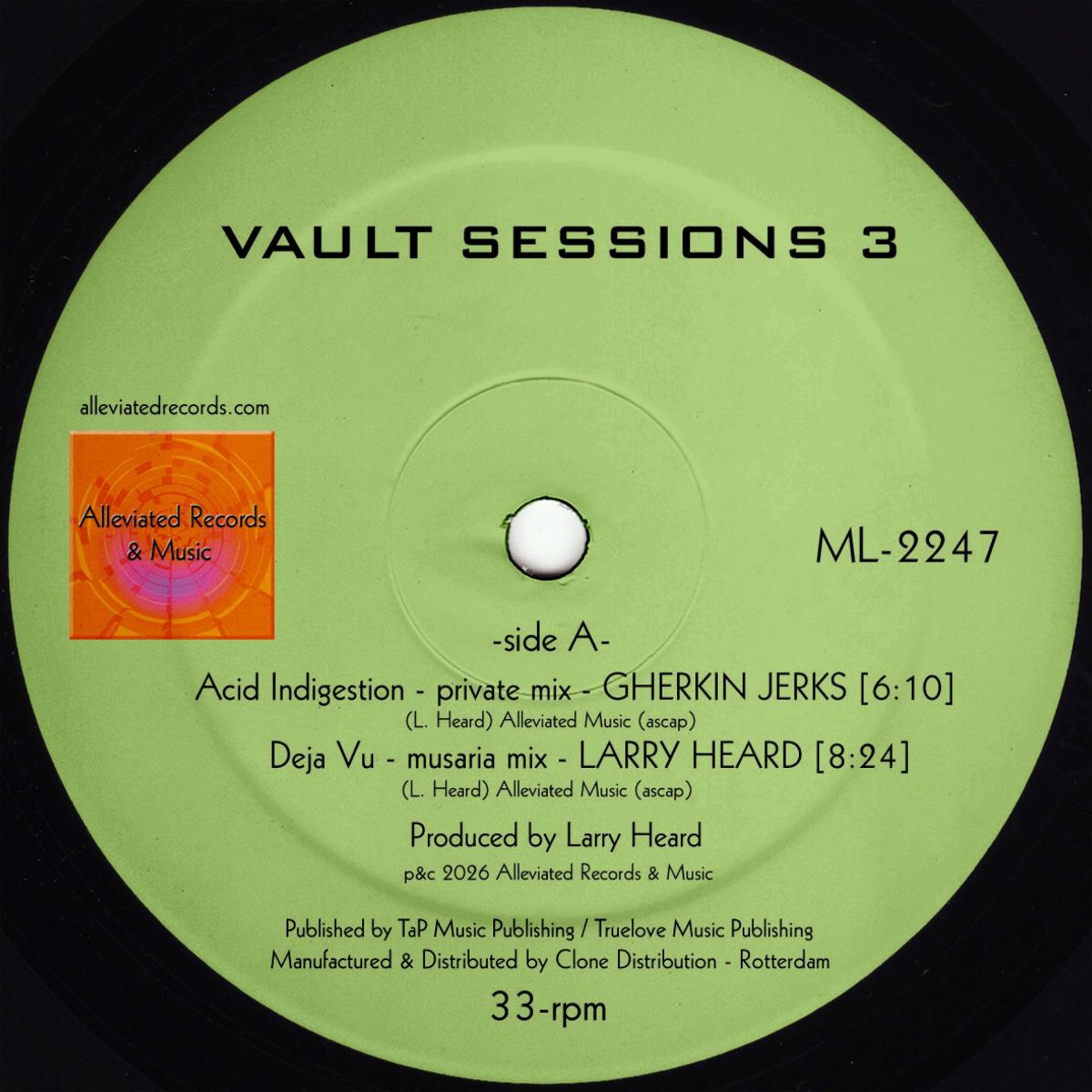 Larry Heard - Vault Sessions 3 | ALLEVIATED (ML2247) - main Larry Heard - Vault Sessions 3 | ALLEVIATED (ML2247) - main