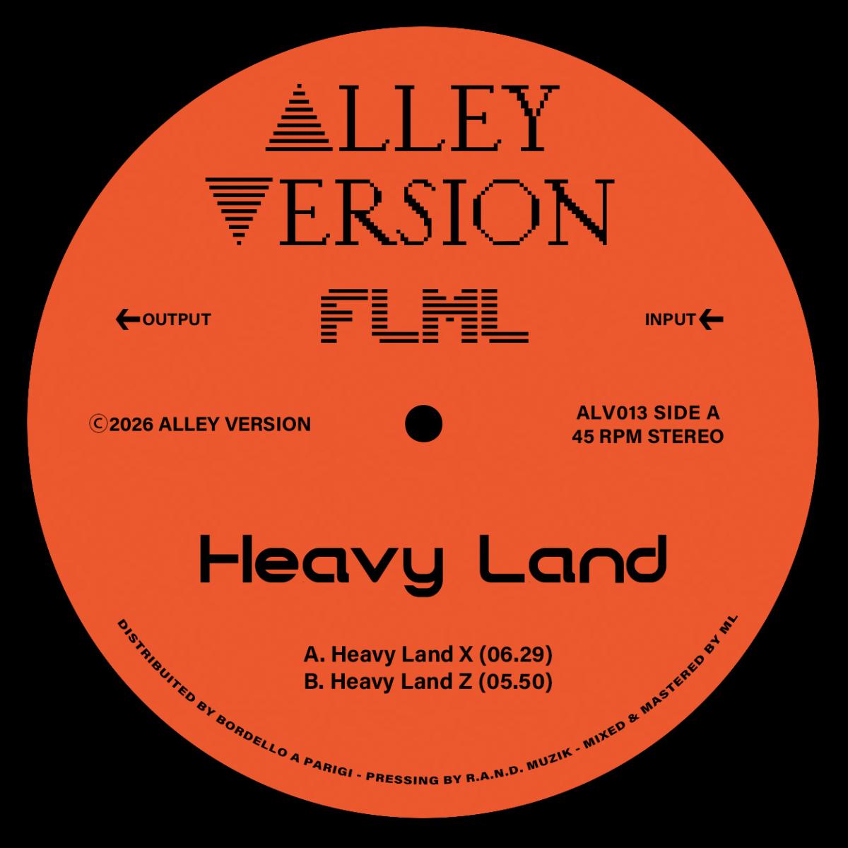 Flml - HEAVY LAND | Alley Version (ALV013) - main