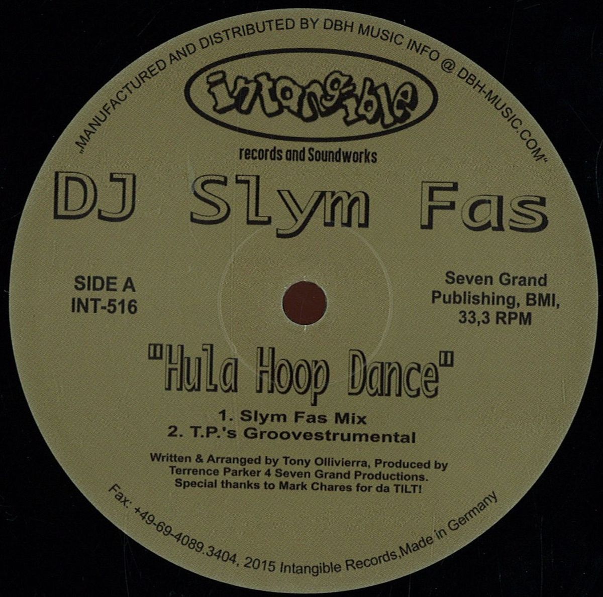Dj Slym Fas - Hula Hoop Dance/ Memories | Intangible Records (INT-516) - main Dj Slym Fas - Hula Hoop Dance/ Memories | Intangible Records (INT-516) - main