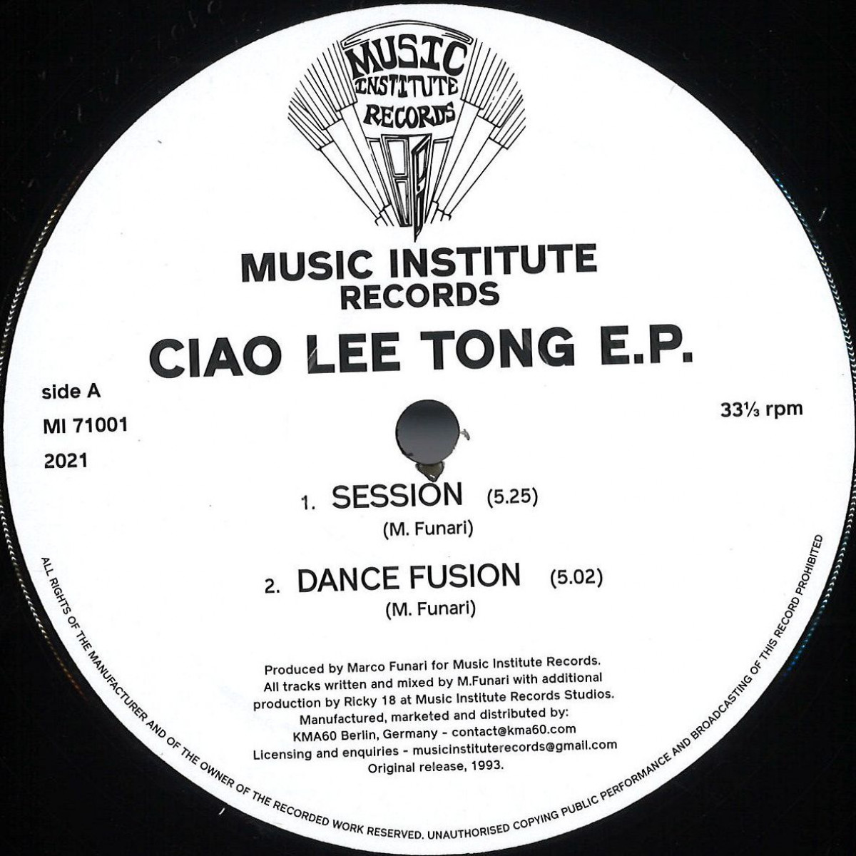 Ciao Lee Tong - Ciao Lee Tong EP | Music Institute Records (MI71001) - main Ciao Lee Tong - Ciao Lee Tong EP | Music Institute Records (MI71001) - main