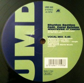 Rhythm Section Feat Carole Sylvan - Whatever It Takes | Underground Music Department (UMD) (UMD303) - main Rhythm Section Feat Carole Sylvan - Whatever It Takes | Underground Music Department (UMD) (UMD303) - main