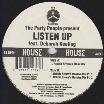 Party People Feat.  Deborah Keeling - Listen Up | AV8 Records (AV 79)