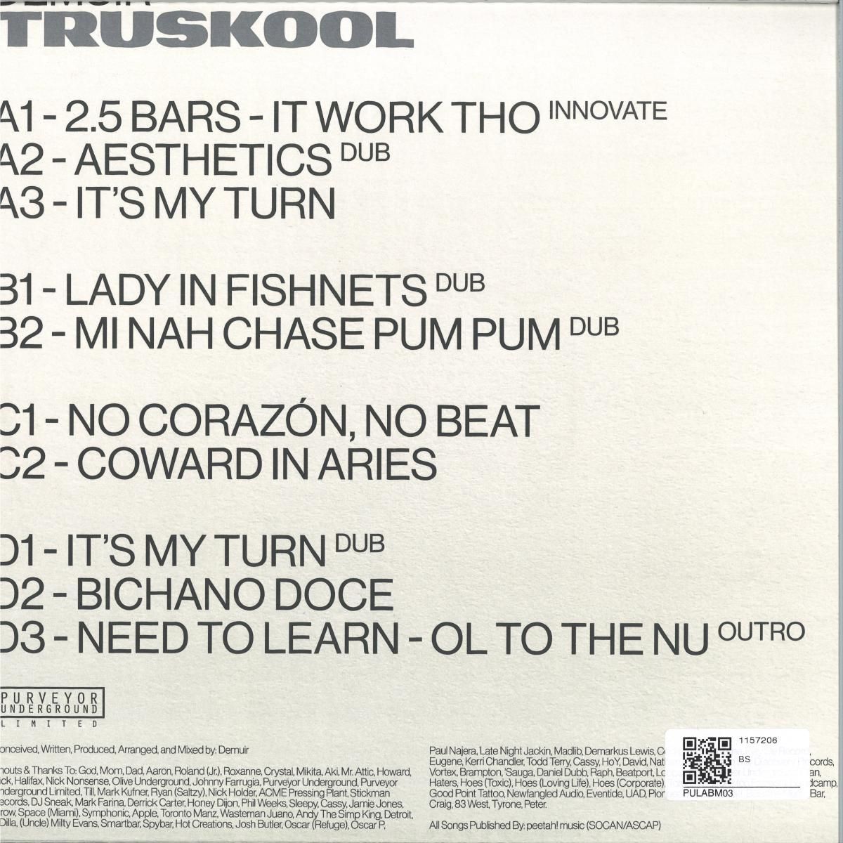 Demuir - Truskool | Purveyor Underground Limited (PULABM03) - 2 Demuir - Truskool | Purveyor Underground Limited (PULABM03) - 2