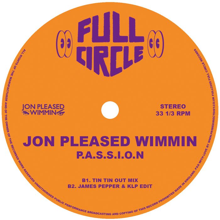 Jon Of The Pleased Wimmin - Passion | Full Circle (FULLC005) - main