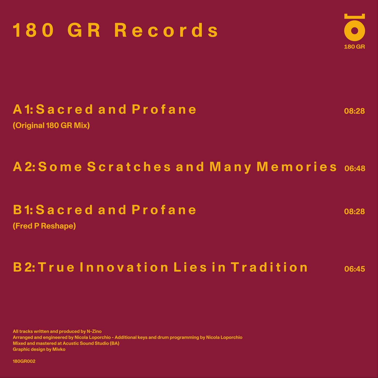 N-Zino - Music & Territory (Part II) | 180 GR Records (180GR002) - 2