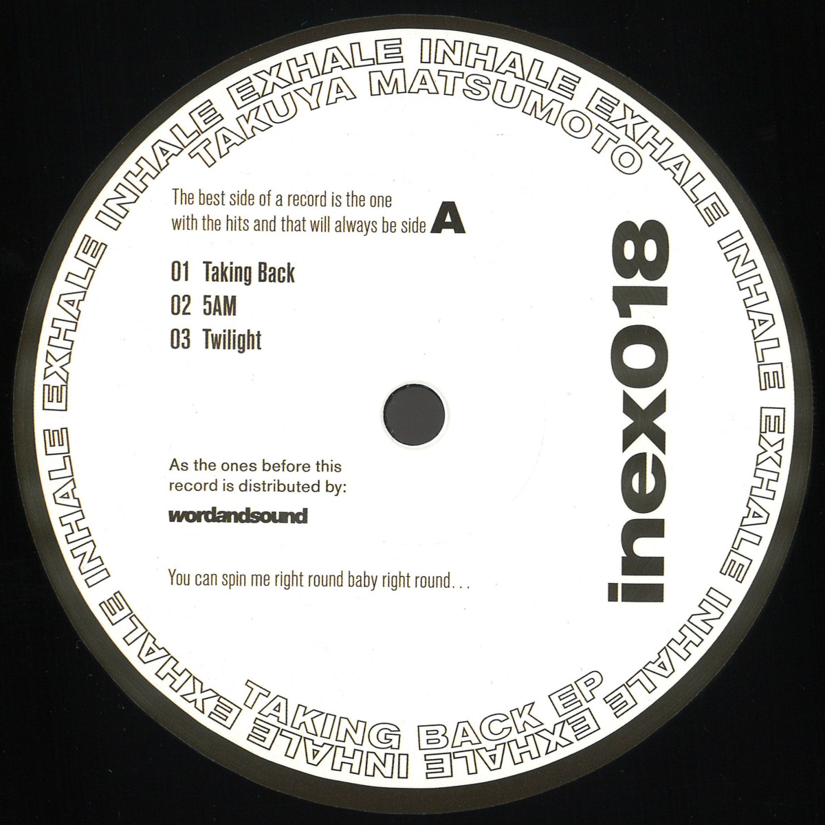 Takuya Matsumoto - Tacking Back EP | INHALE EXHALE RECORDS (INEX018) Takuya Matsumoto - Tacking Back EP | INHALE EXHALE RECORDS (INEX018)