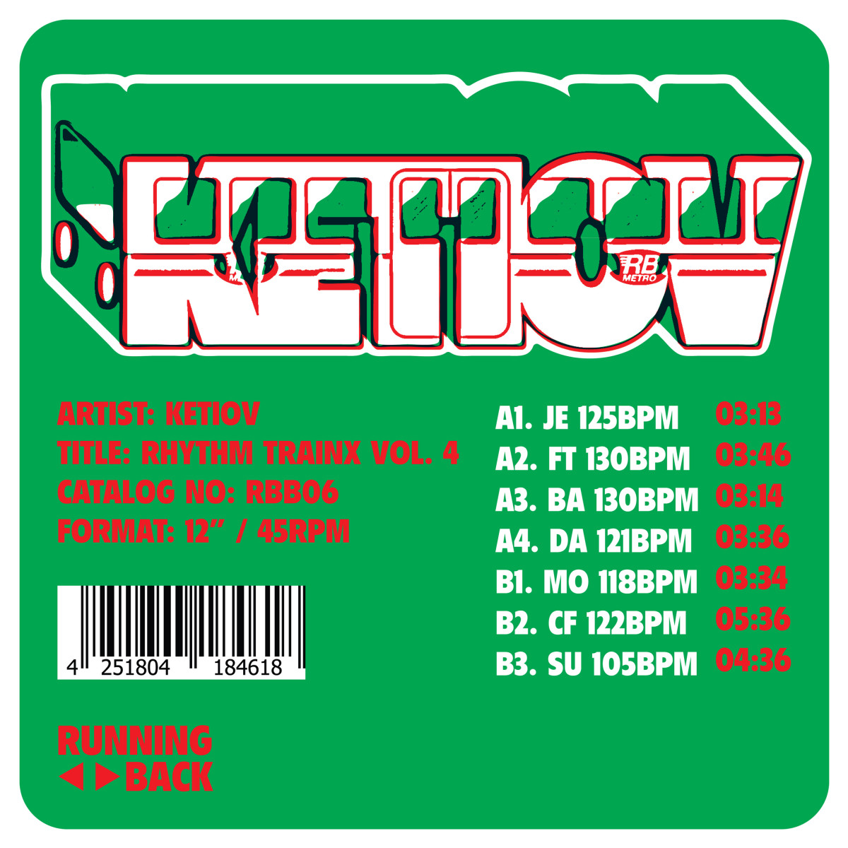 Ketiov - Rhythm Trainx Vol. 4 | Running Back (RBB06) Ketiov - Rhythm Trainx Vol. 4 | Running Back (RBB06)
