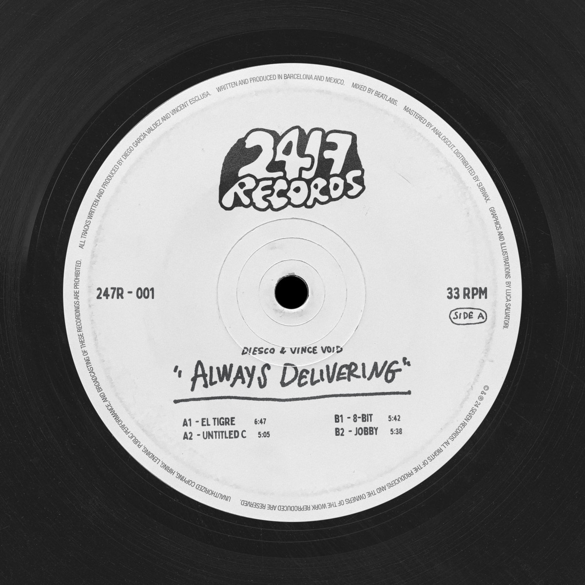 Diesco  &  Vince Void - Always Delivering | 24 Seven Records (TFS001) Diesco  &  Vince Void - Always Delivering | 24 Seven Records (TFS001)