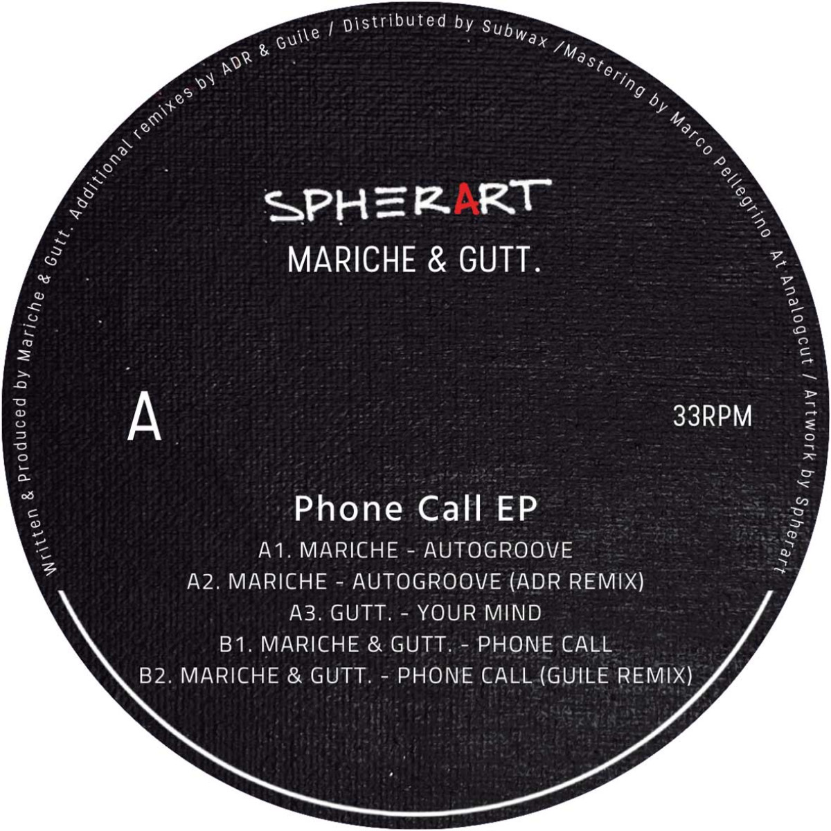 Mariche  &  Gutt. - Phone Call | Spherart Records (KUNST001) Mariche  &  Gutt. - Phone Call | Spherart Records (KUNST001)