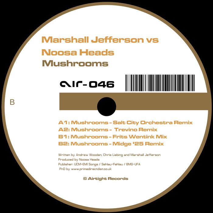 Marshall Jefferson  &  Noosa Heads - Mushrooms | Airtight (AIR046) Marshall Jefferson  &  Noosa Heads - Mushrooms | Airtight (AIR046)