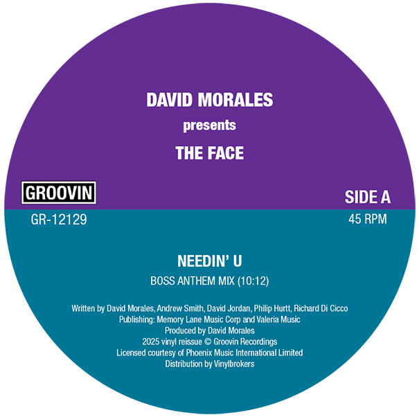 David Morales Pres. The Face - NEEDIN' U | Groovin Recordings (GR-12129)