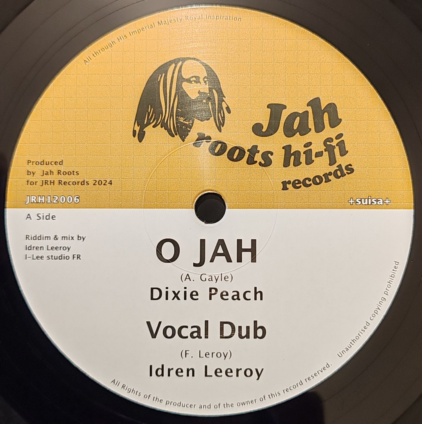 Dixie Peach , Alpha Pup , Idren Leeroy - Oh JAH / Jah FM | Jah Roots Hi-Fi Records (JRH12006) - main