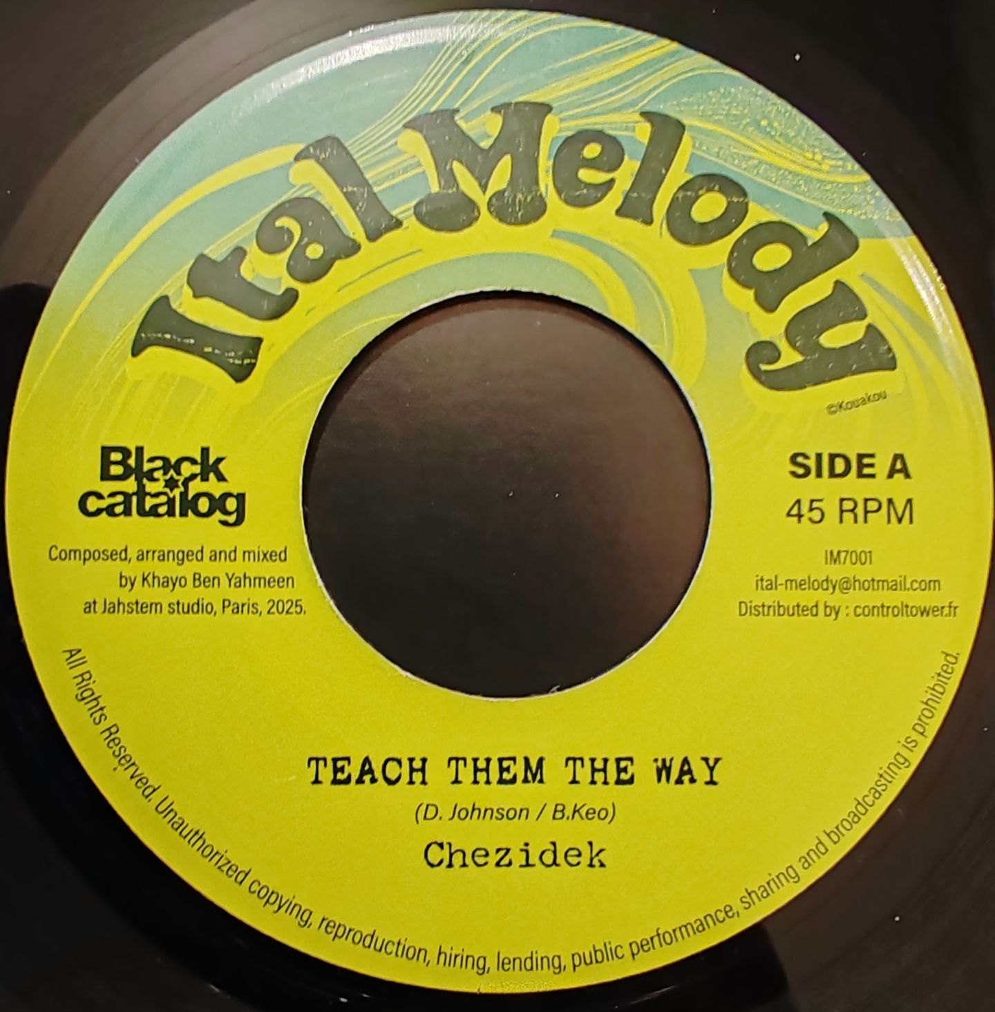 Chezidek - Teach Them The Way / Teach Them The Way Dub | Ital Melody (IM 7001) - main