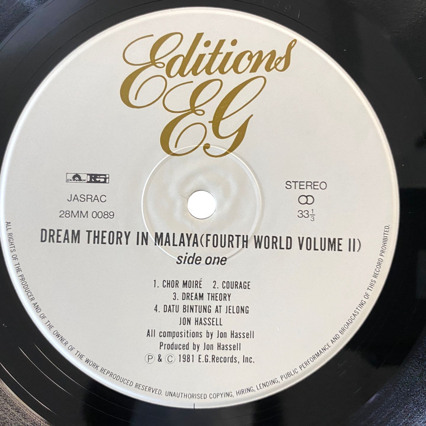 Jon Hassell - Dream Theory In Malaya / Fourth World Volume 2 | Polydor (28MM 0089) - 2 Jon Hassell - Dream Theory In Malaya / Fourth World Volume 2 | Polydor (28MM 0089) - 2
