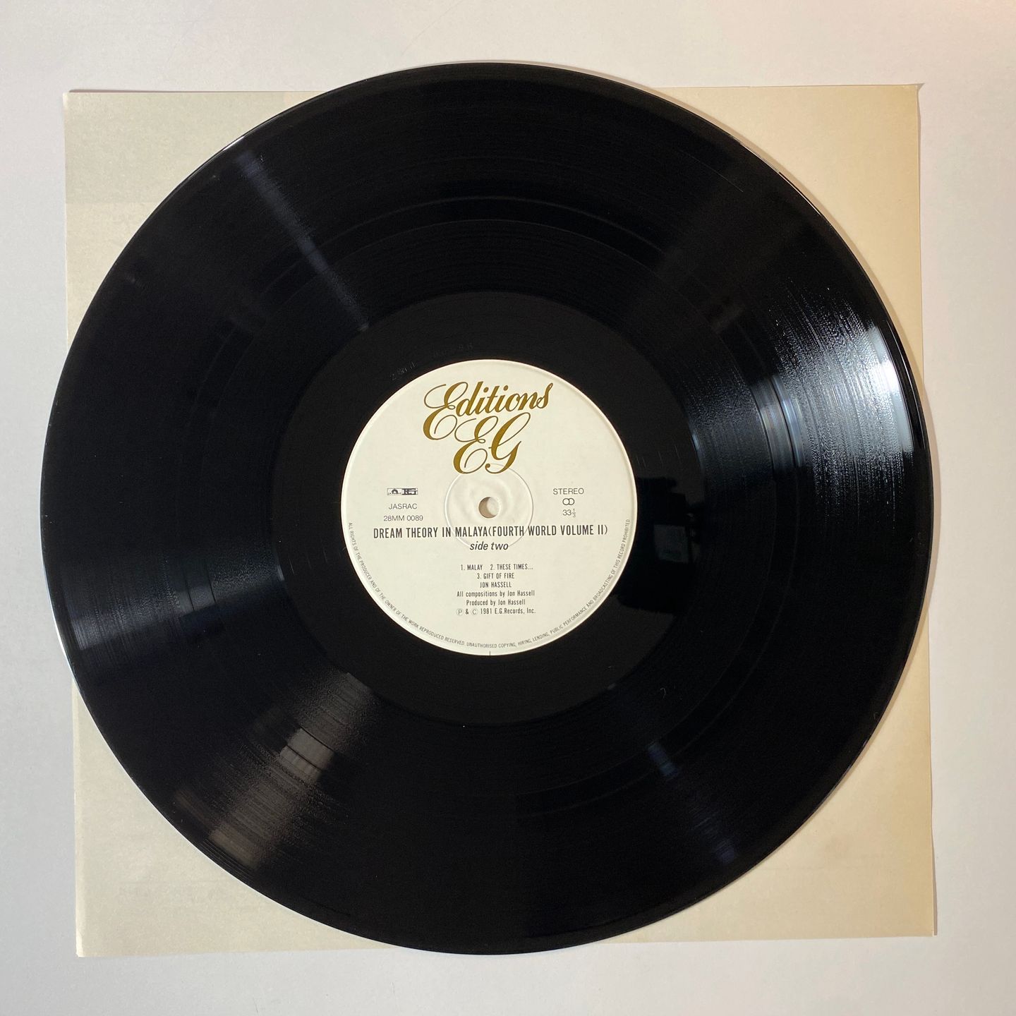 Jon Hassell - Dream Theory In Malaya / Fourth World Volume 2 | Polydor (28MM 0089) - 3 Jon Hassell - Dream Theory In Malaya / Fourth World Volume 2 | Polydor (28MM 0089) - 3