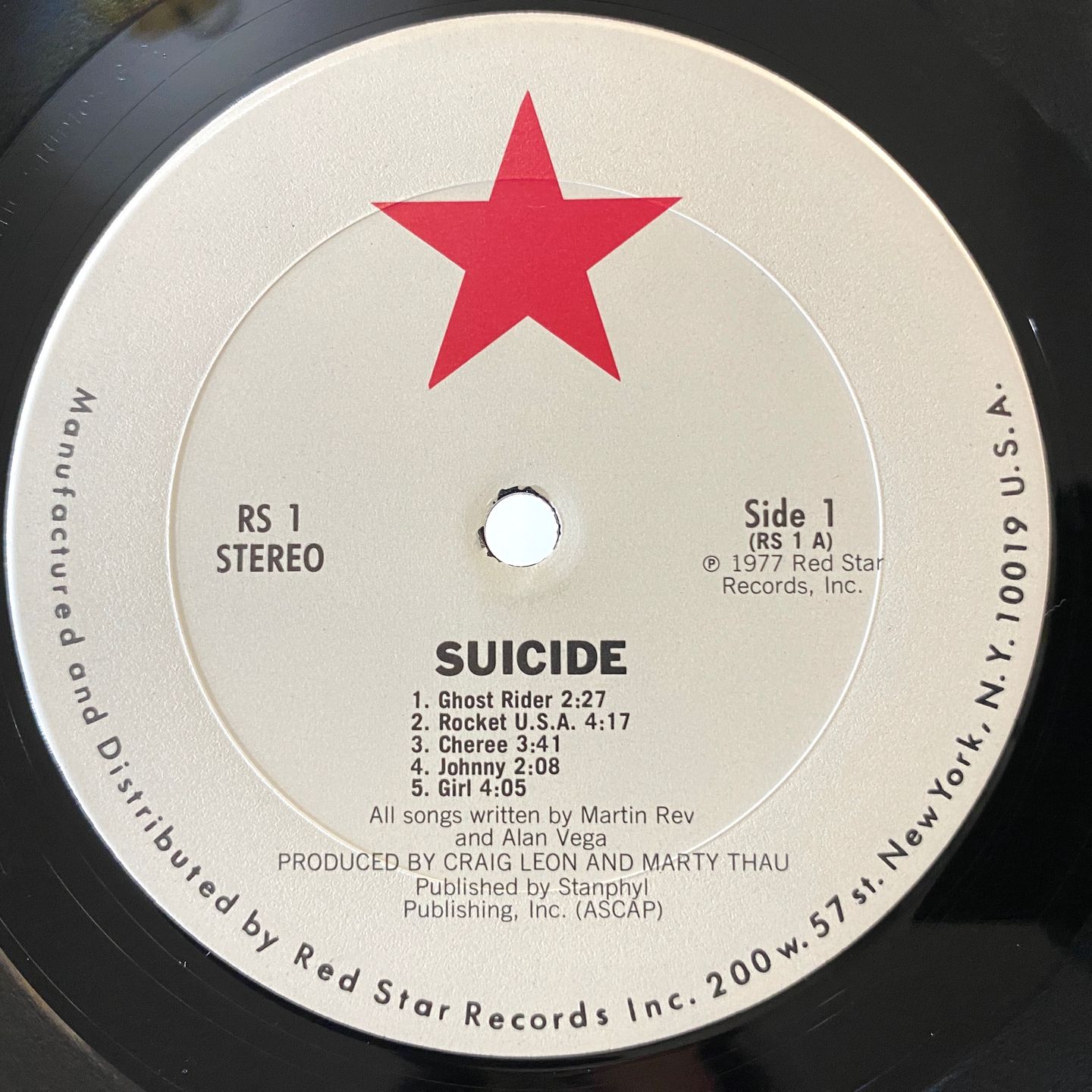 Suicide - Suicide | Red Star Records (RS 1) - 3