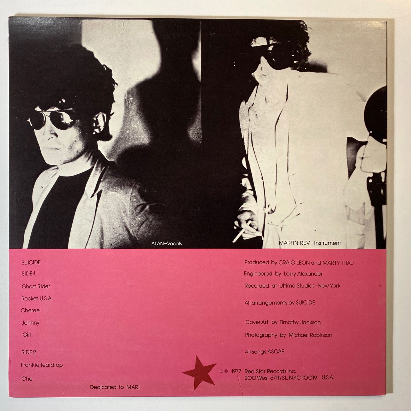 Suicide - Suicide | Red Star Records (RS 1) - 2