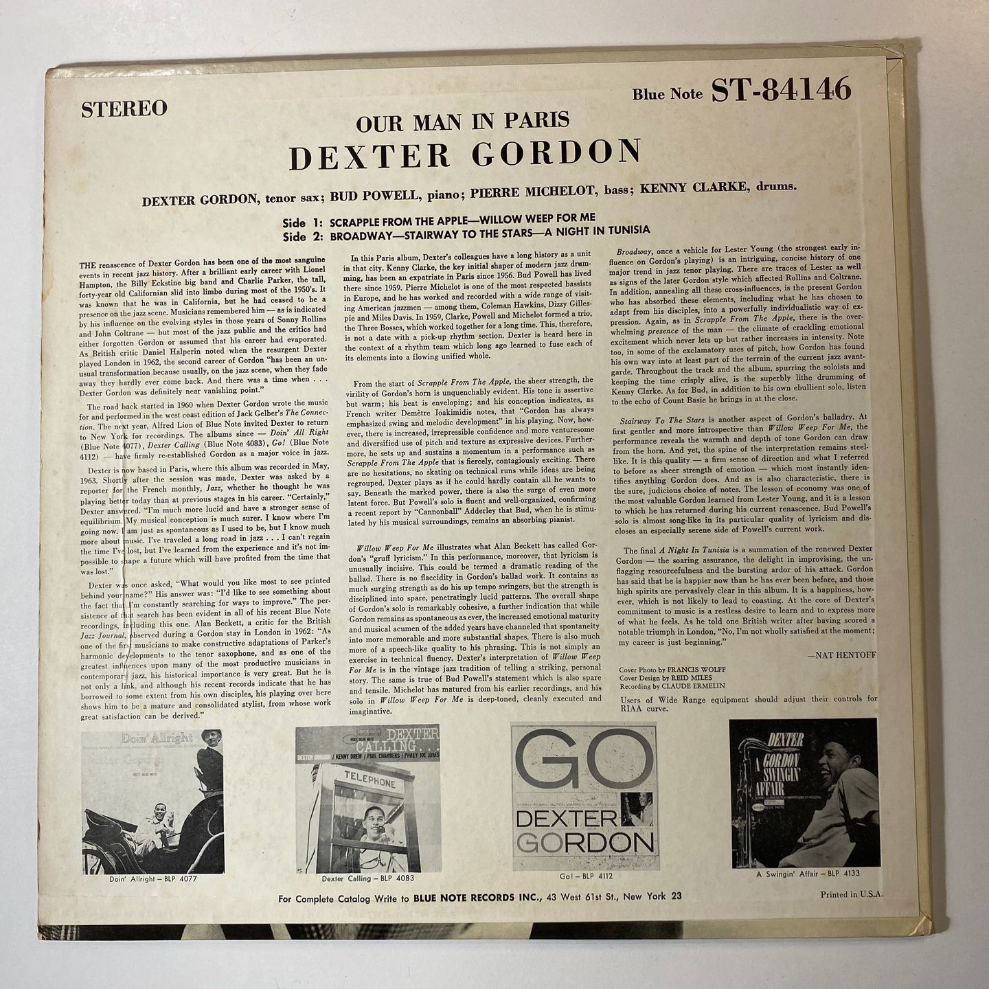 Dexter Gordon - Our Man In Paris | Blue Note (BST 84146) - 6 Dexter Gordon - Our Man In Paris | Blue Note (BST 84146) - 6