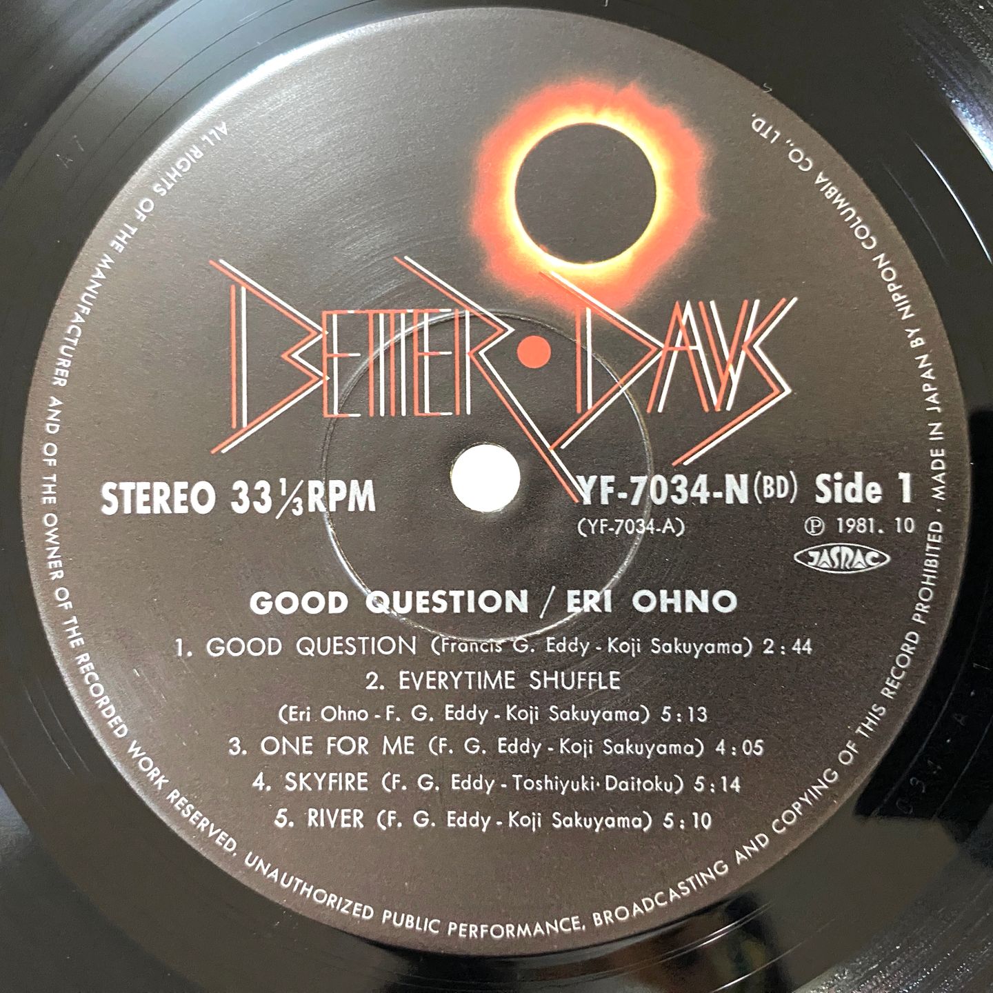 Eri Ohno - Good Question | Better Days (YF-7034-N) - 2 Eri Ohno - Good Question | Better Days (YF-7034-N) - 2