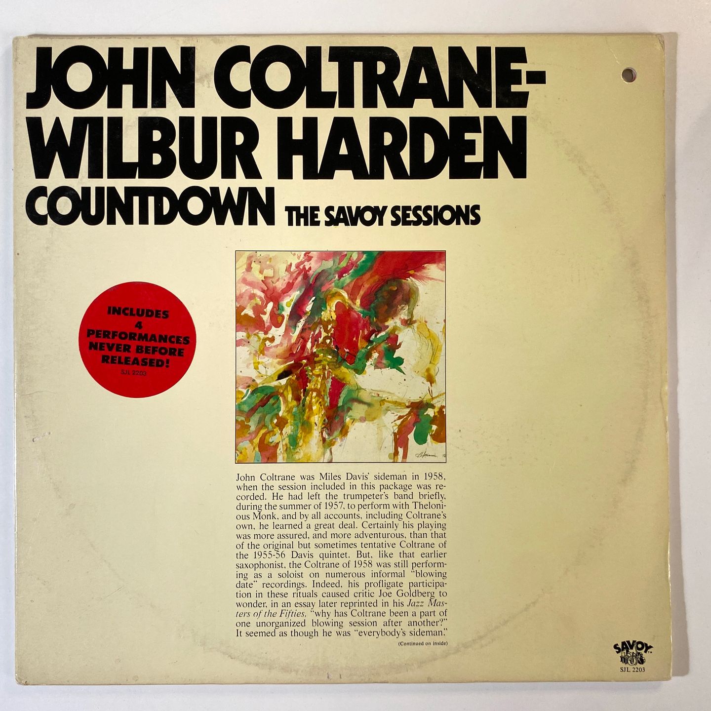 John Coltrane - Wilbur Harden - Countdown | Savoy Records (SJL 2203)