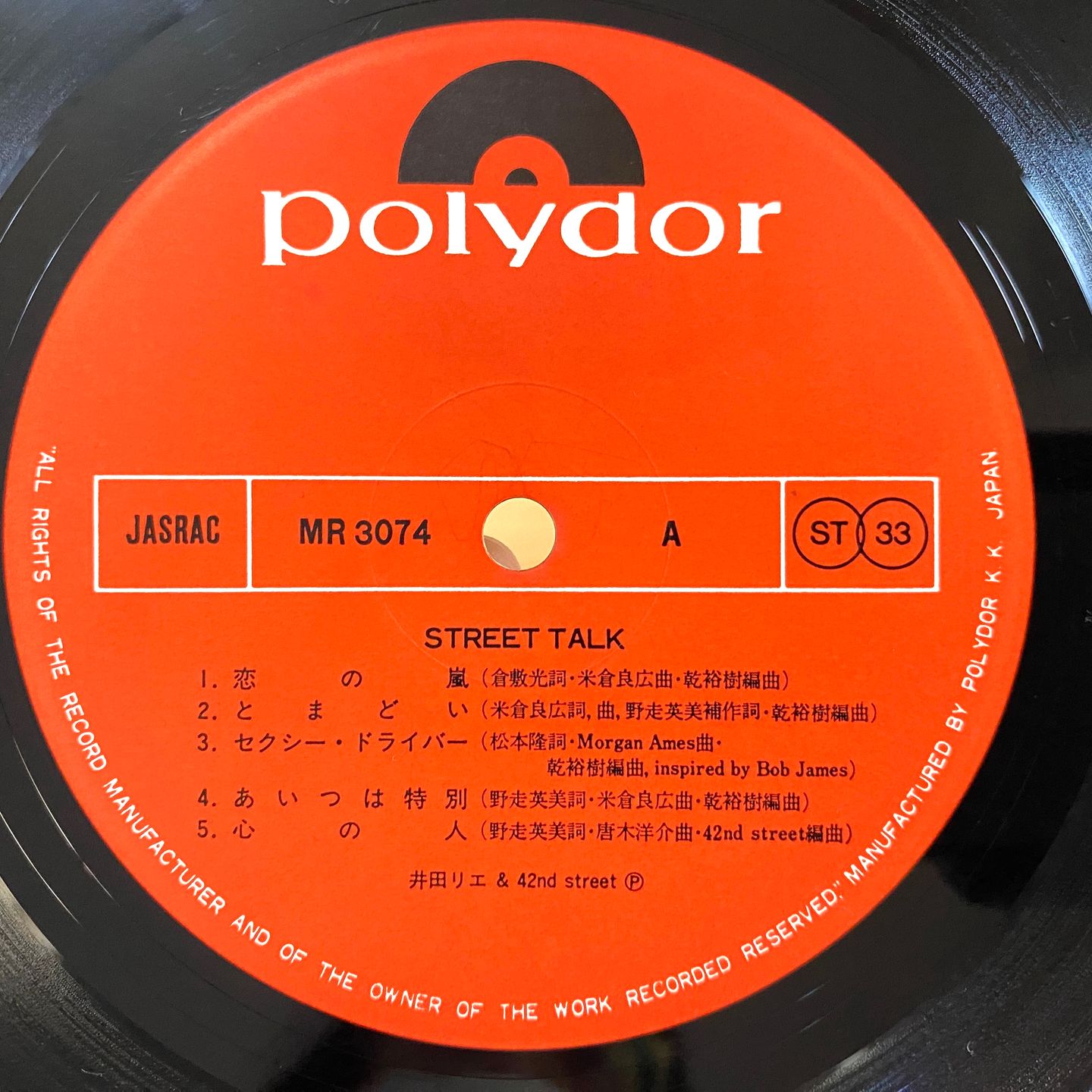 Rie Ida & 42nd Street - Street Talk | Polydor (MR 3074) - 7 Rie Ida & 42nd Street - Street Talk | Polydor (MR 3074) - 7