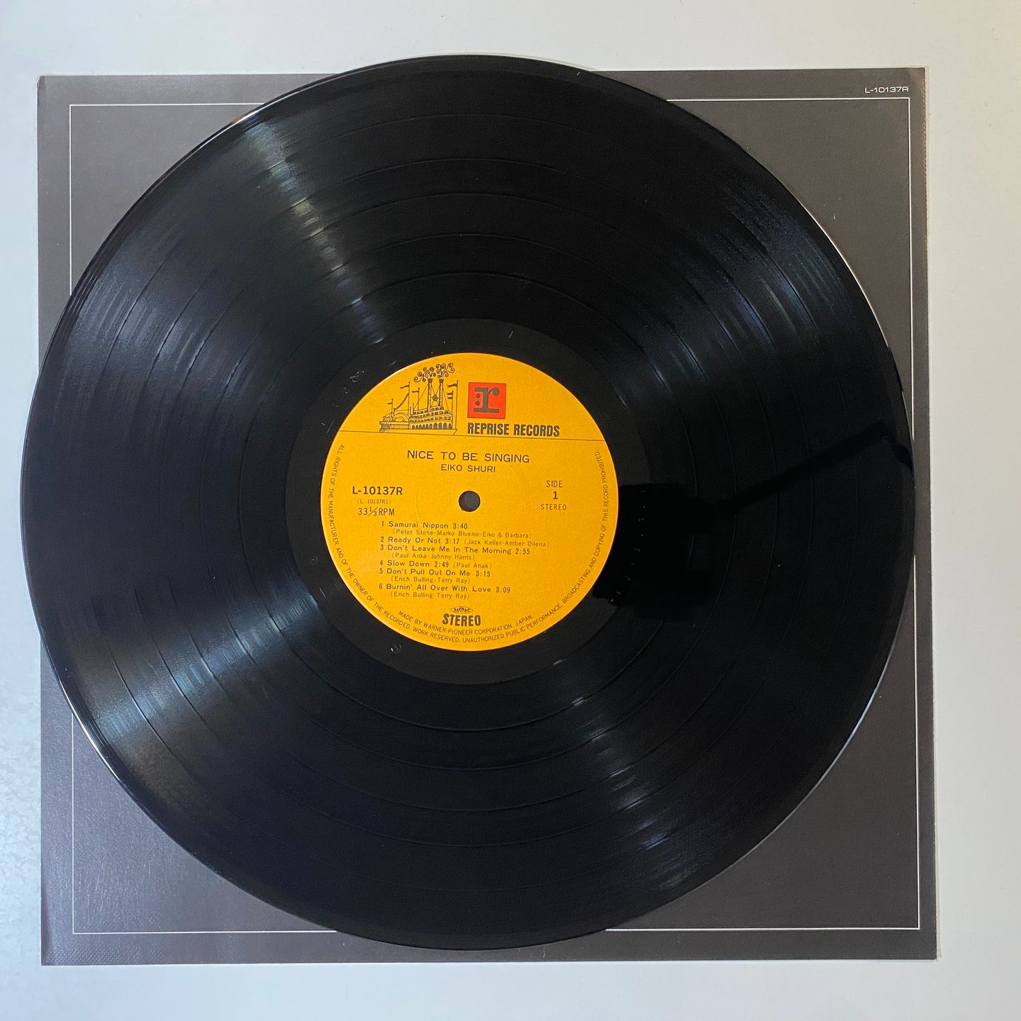 Eiko Shuri - Nice To Be Singing | Reprise Records (L-10137R) - 2