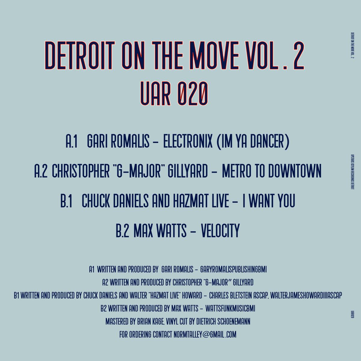 VARIOUS - Detroit On The Move Vol. 2 | Upstairs Asylum Recordings (UAR020) - 3