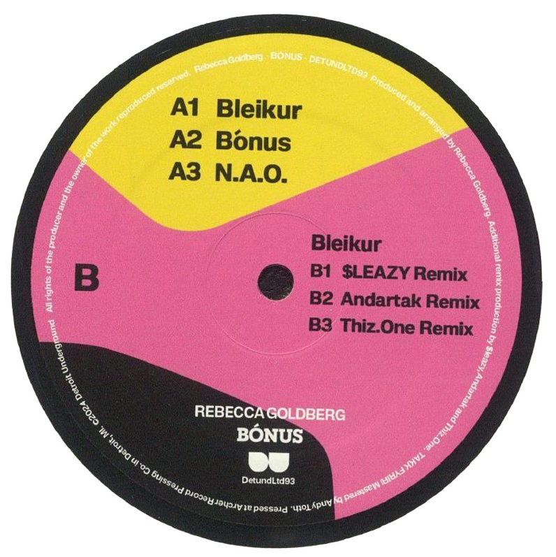 Rebecca Goldberg - Bónus | Detroit Underground (DETUNDLTD 93) - 3