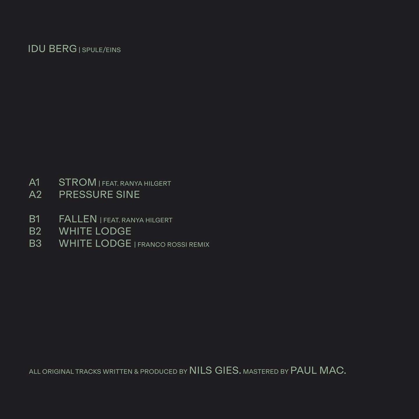 Idu Berg - Spulse / Eins | Spulenmusik (SPL001) - 2 Idu Berg - Spulse / Eins | Spulenmusik (SPL001) - 2