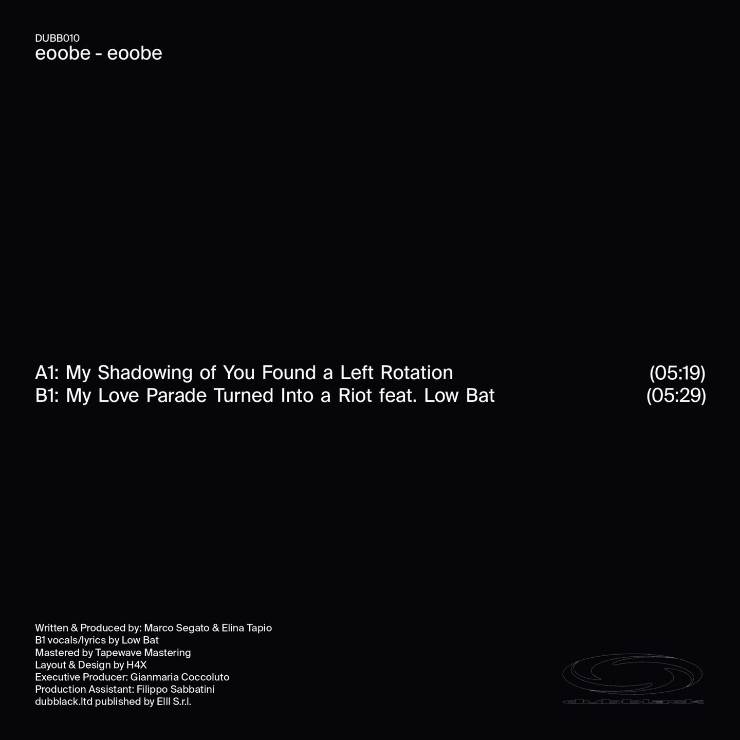 eoobe - eoobe | Dubblack (DBB 010) - 2