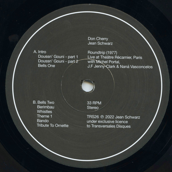 Don Cherry , Jean Schwarz - Roundtrip (1977) | Transversales Disques (TRS26) - 5