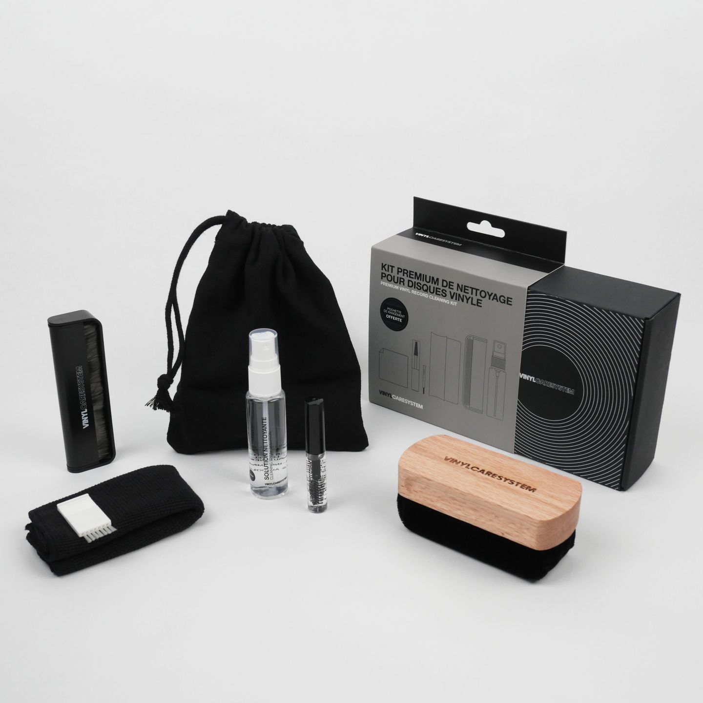 VINYLCARESYSTEM - Premium 6 in 1 cleaning kit for vinyl records VINYLCARESYSTEM - Premium 6 in 1 cleaning kit for vinyl records